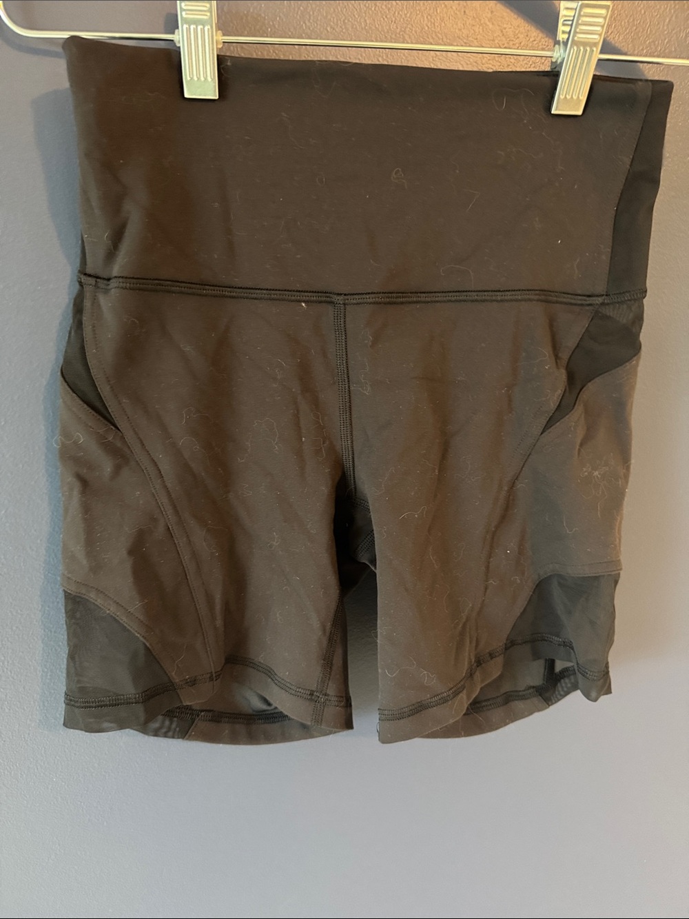 lululemon athletica Black Wunder Train Mesh Panel High-Rise Short 6"